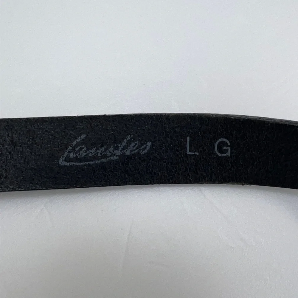 Landes Black Leather Belt Italian Leather Made In Canada Harness Style Festival